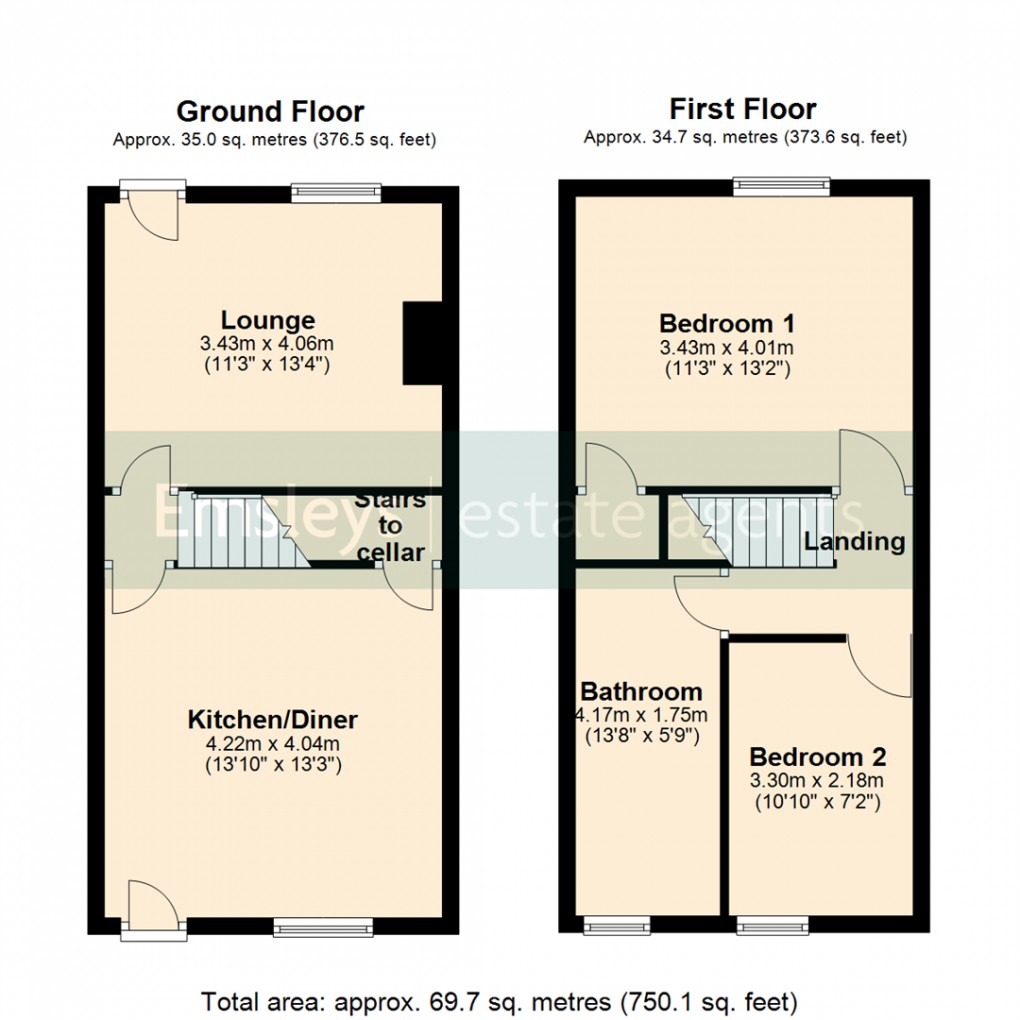 Floorplan for Glanville Terrace, Rothwell, Leeds