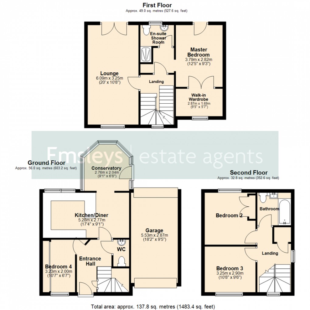 Floorplan for Wansford Close, Austhorpe, Leeds