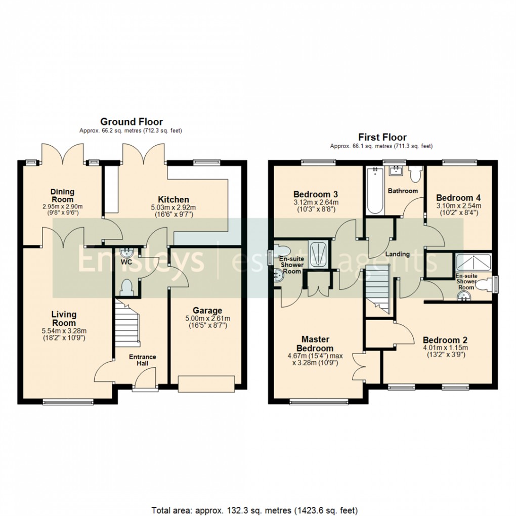Floorplan for Oak Drive, Whinmoor, Leeds