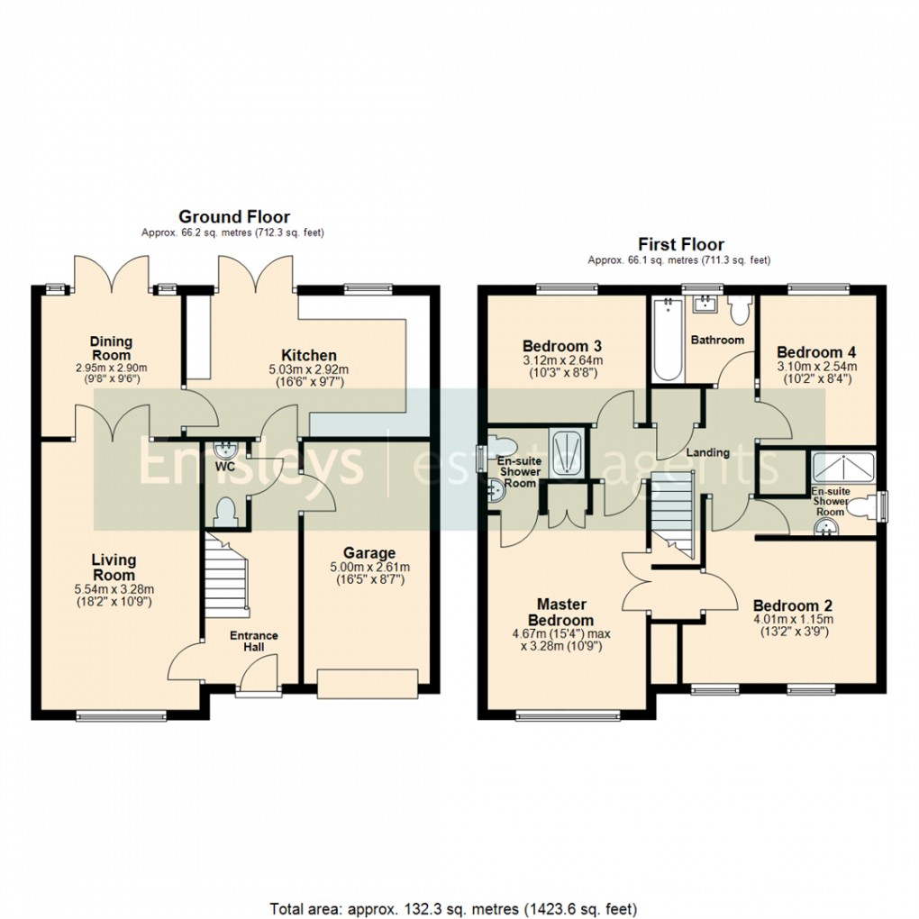 Floorplan for Oak Drive, Whinmoor, Leeds