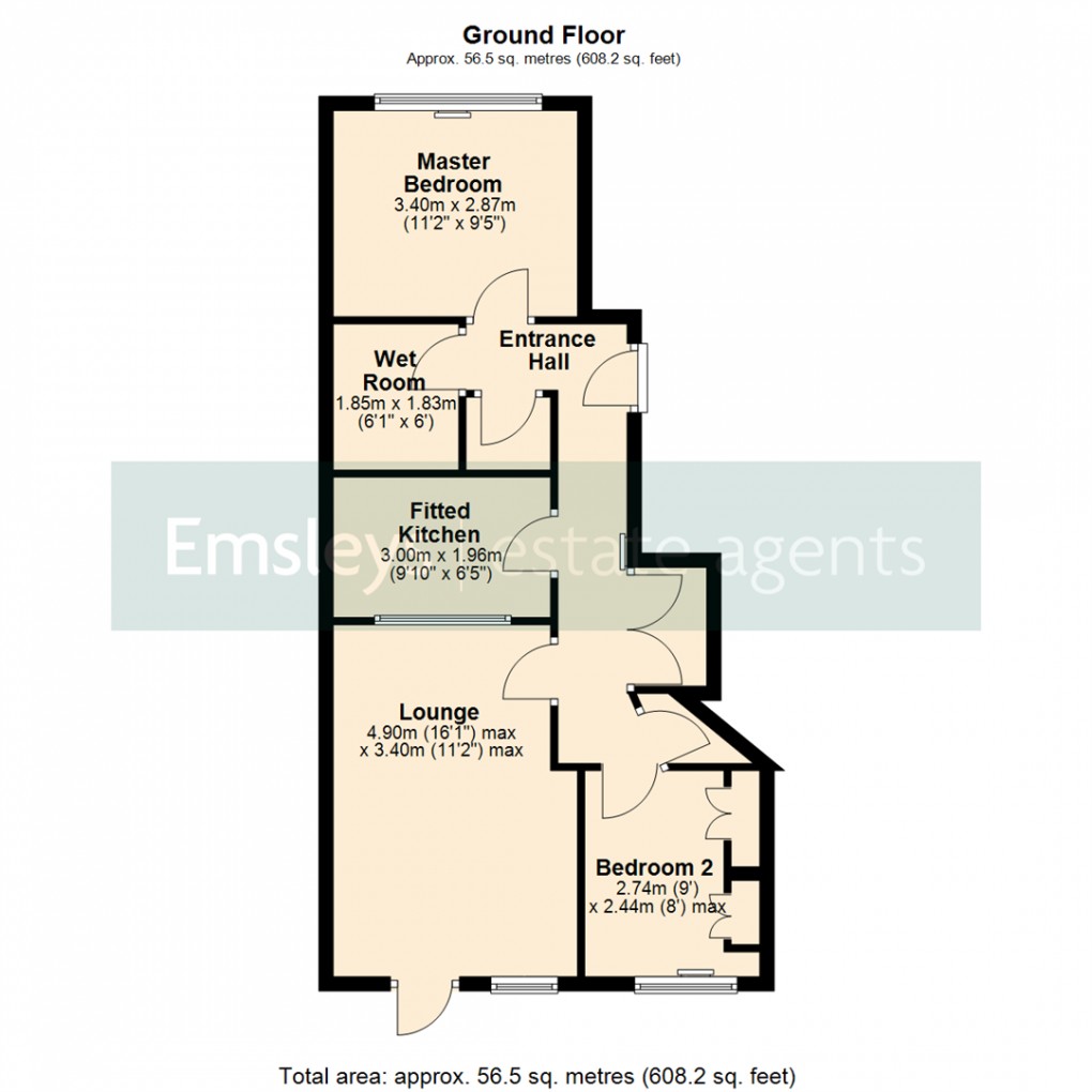 Floorplan for Grangefield Court, Garforth, Leeds
