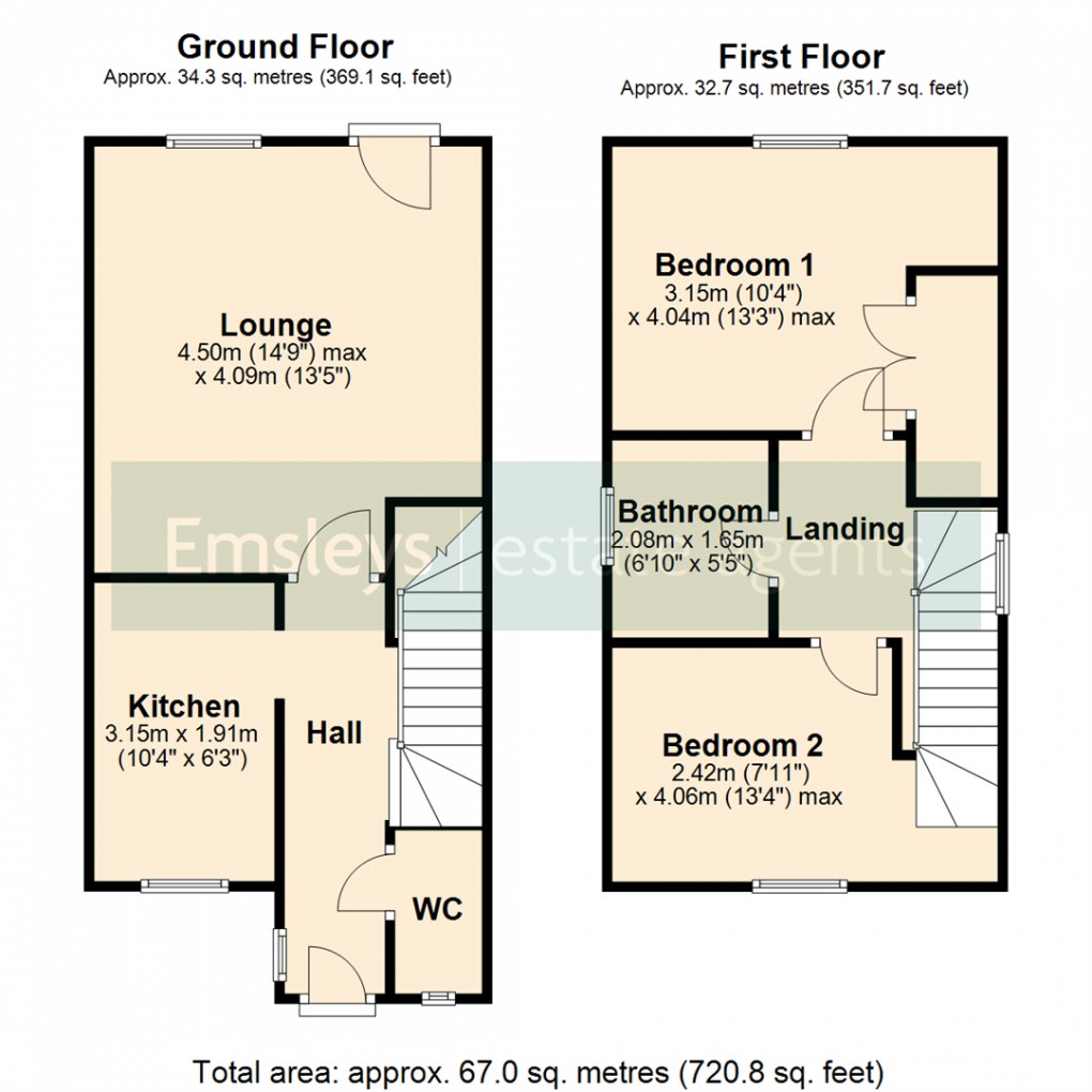 Floorplan for Bridge Close, Church Fenton, Tadcaster