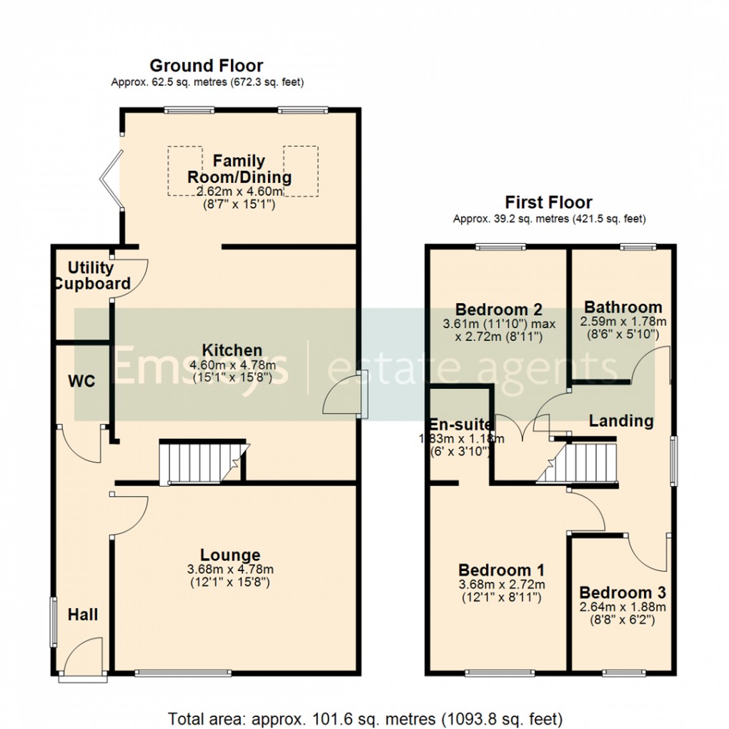 Floorplan for Westfield Close, Rothwell, Leeds
