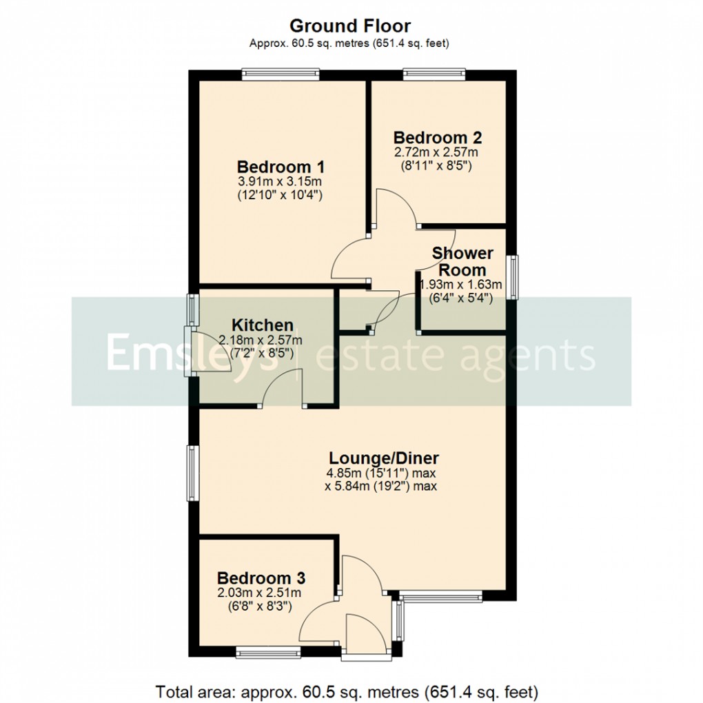 Floorplan for Maple Close, South Milford, Leeds