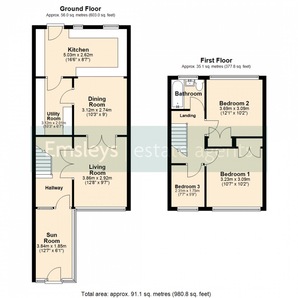 Floorplan for Garland Drive, Leeds