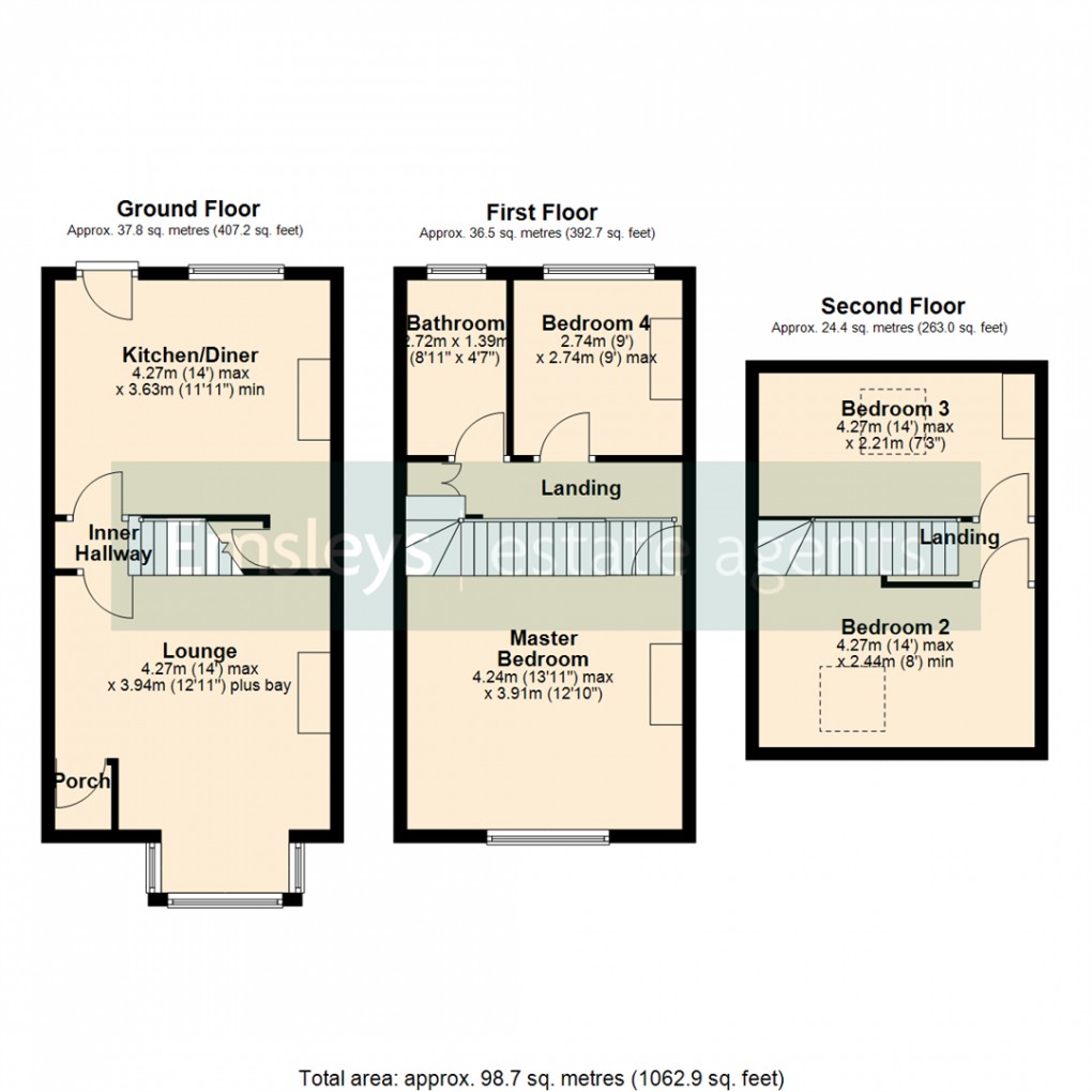 Floorplan for Beech Grove Avenue, Garforth, Leeds