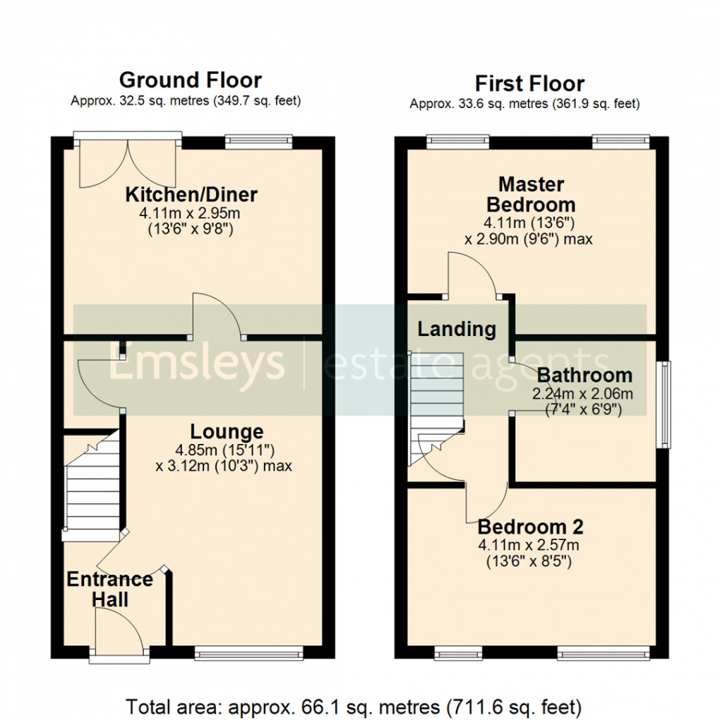 Floorplan for Cromwell Rise, Kippax Leeds