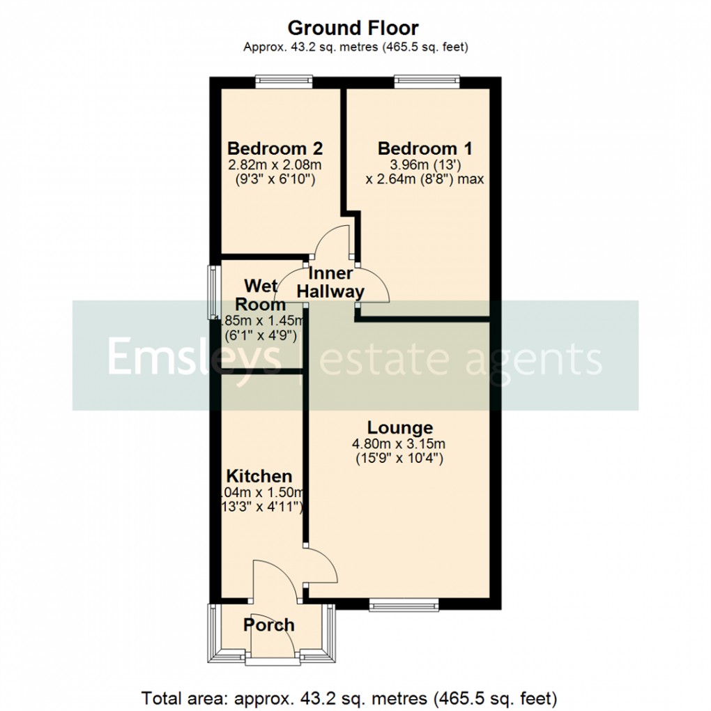 Floorplan for Wood Crescent, Rothwell, Leeds