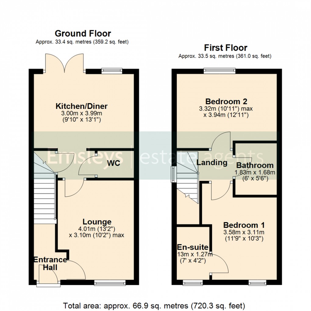 Floorplan for Aspen Mews, Stanley, Wakefield