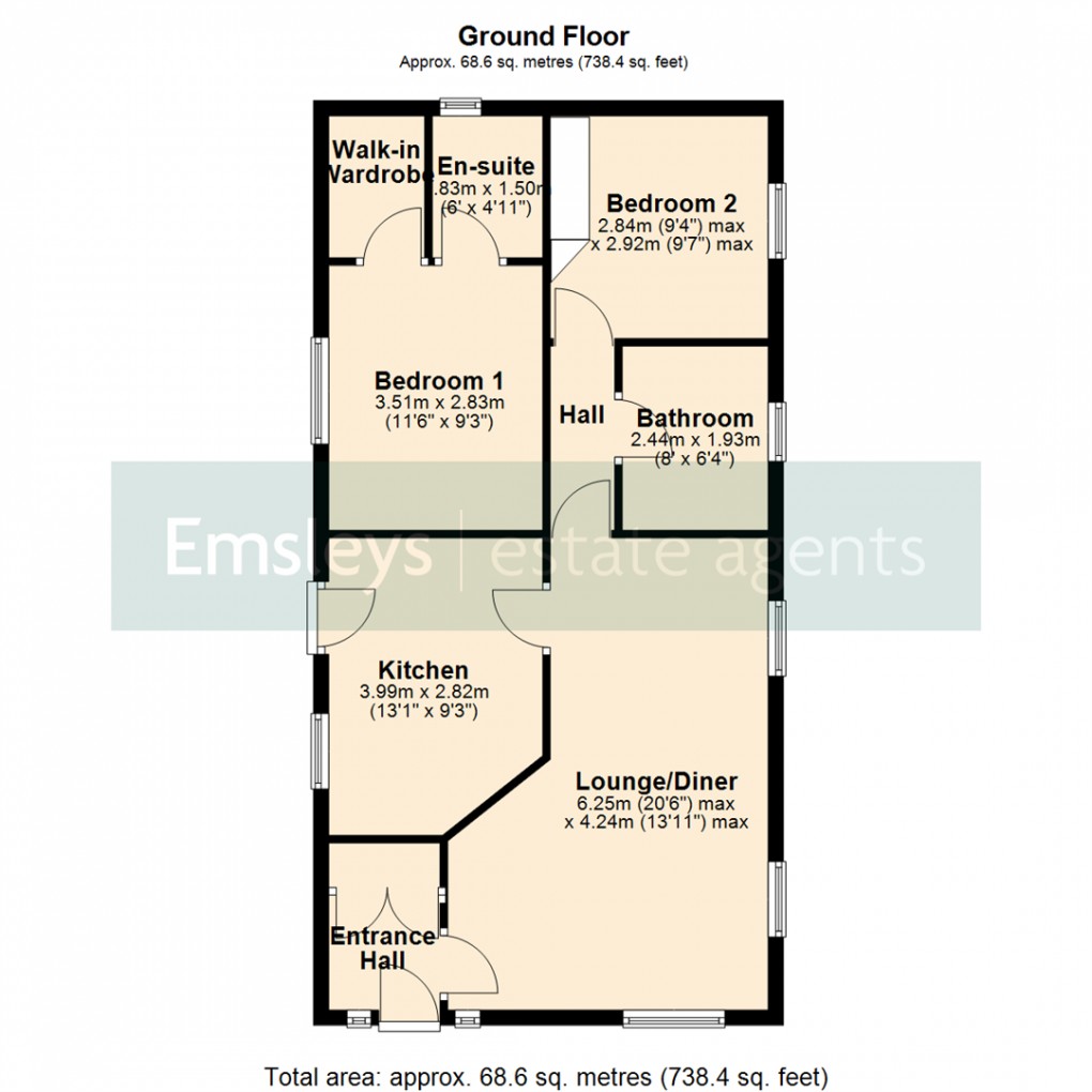Floorplan for Whitecotes Residential Park, Ryther Road, Ulleskelf, Tadcaster