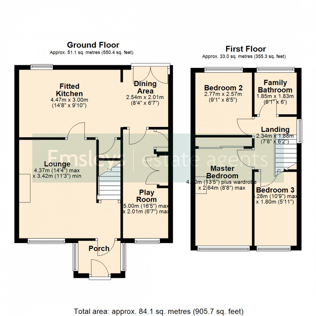 Floorplan for The Green, Garforth, Leeds