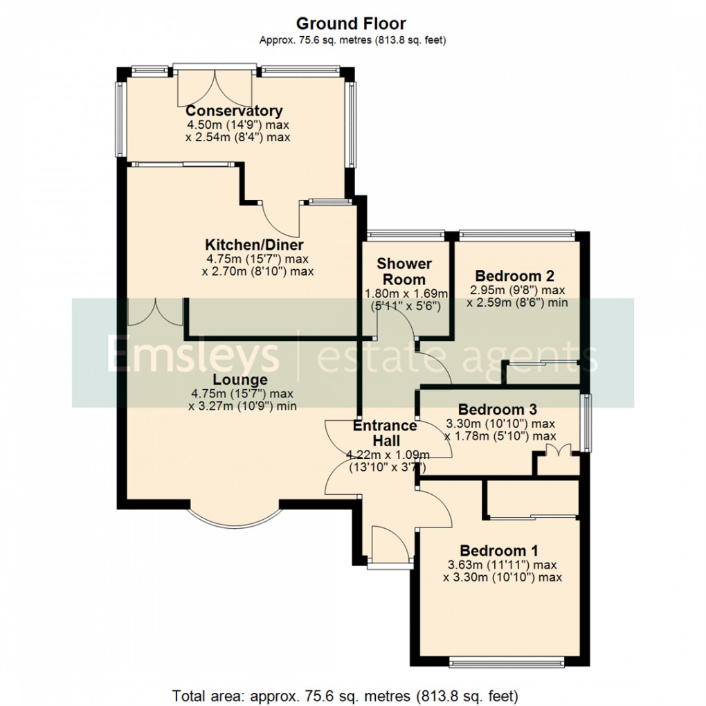 Floorplan for Derwent Avenue, Garforth Leeds