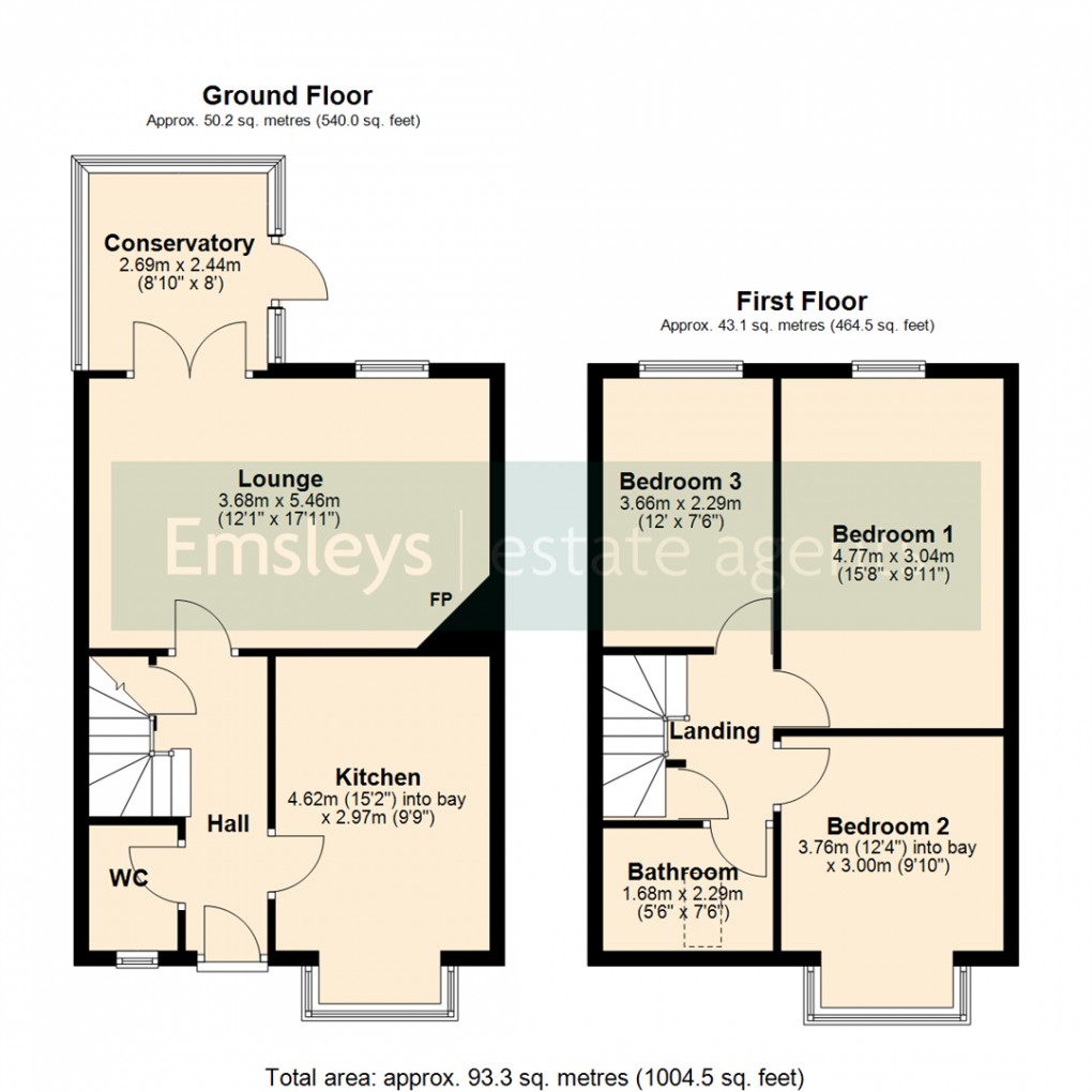 Floorplan for The Nook, South Milford, Leeds