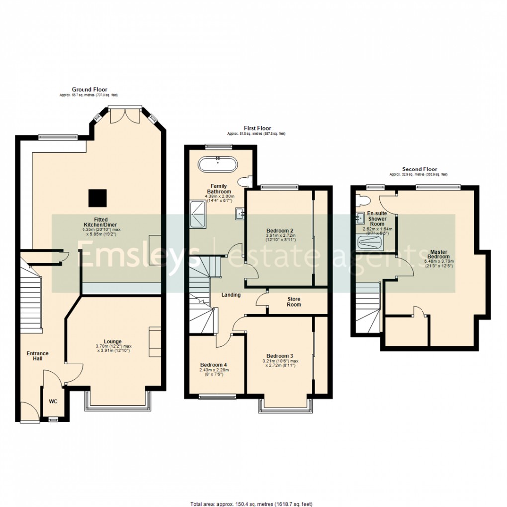 Floorplan for Cross Gates Avenue, Crossgates Leeds