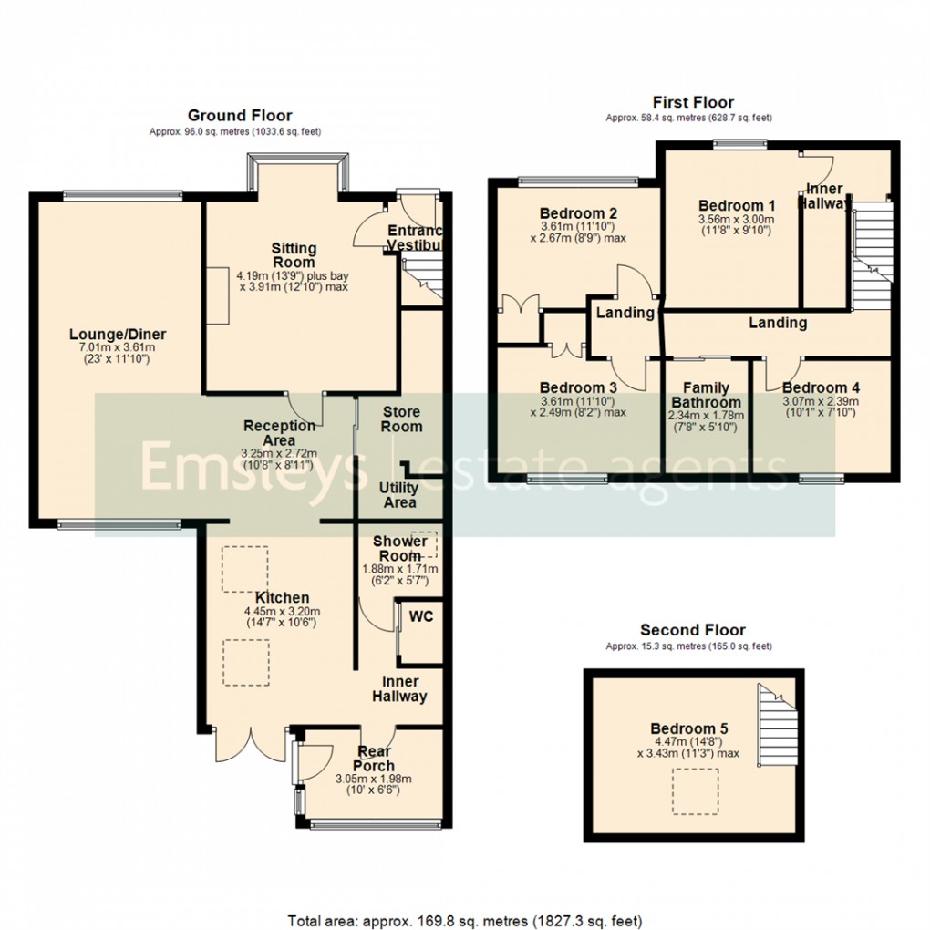 Floorplan for Westfield Lane, Kippax, Leeds