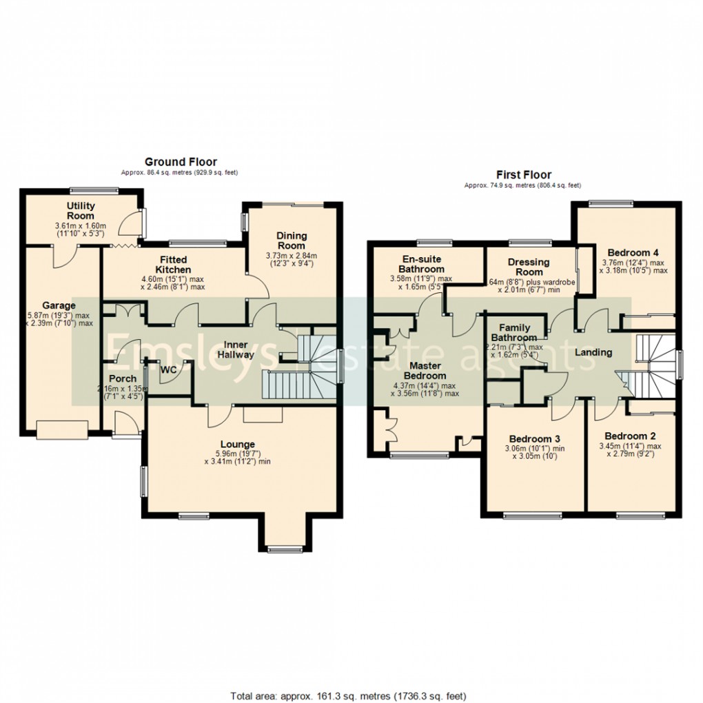 Floorplan for Sandgate Drive, Kippax, Leeds