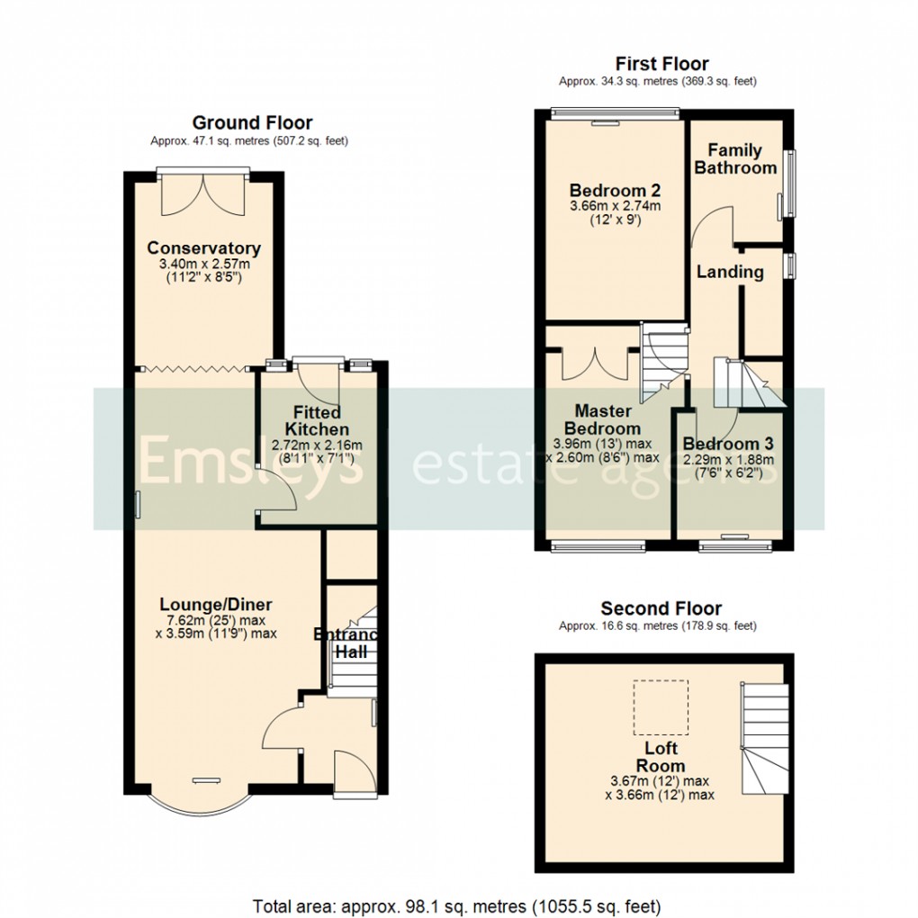 Floorplan for Moorgate Avenue, Kippax, Leeds