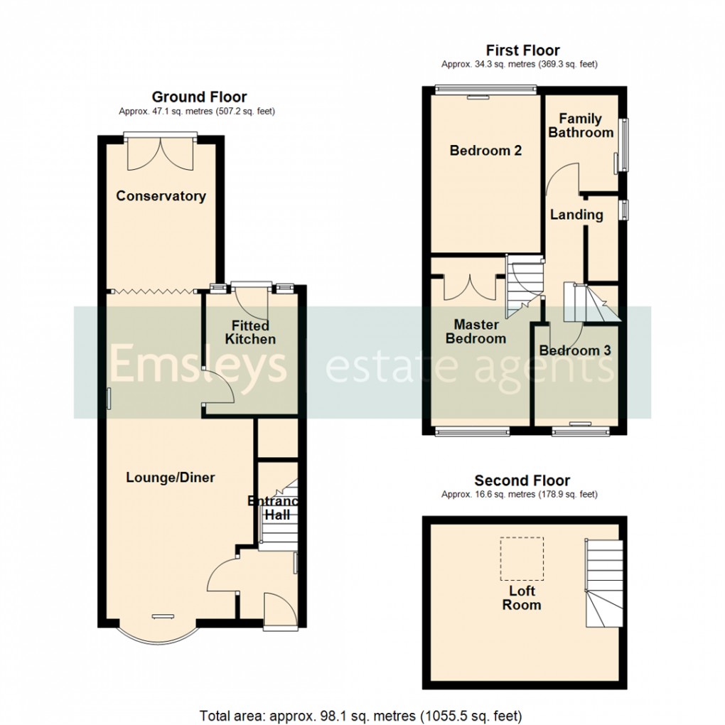 Floorplan for Moorgate Avenue, Kippax, Leeds