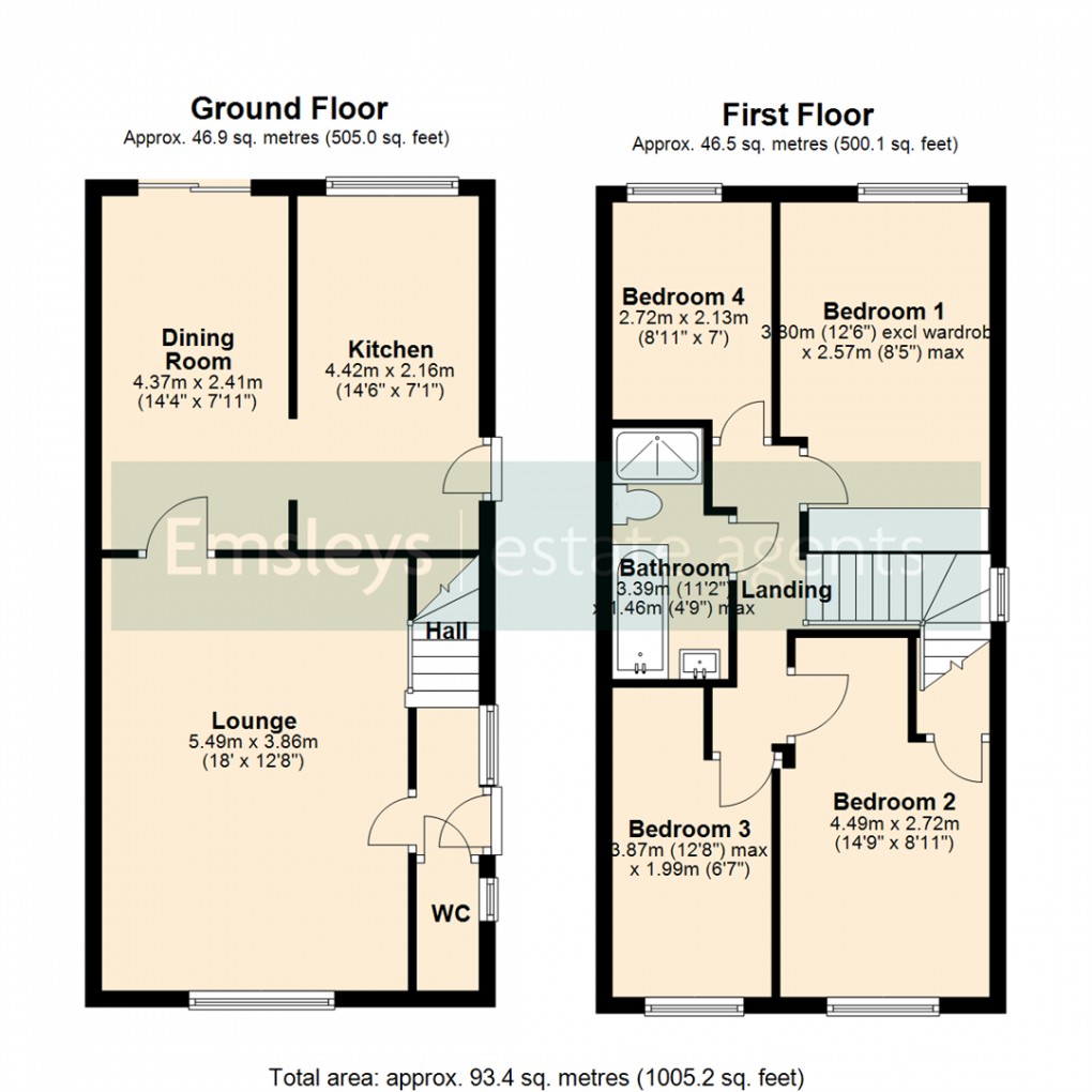 Floorplan for Parkways Garth, Oulton, Leeds