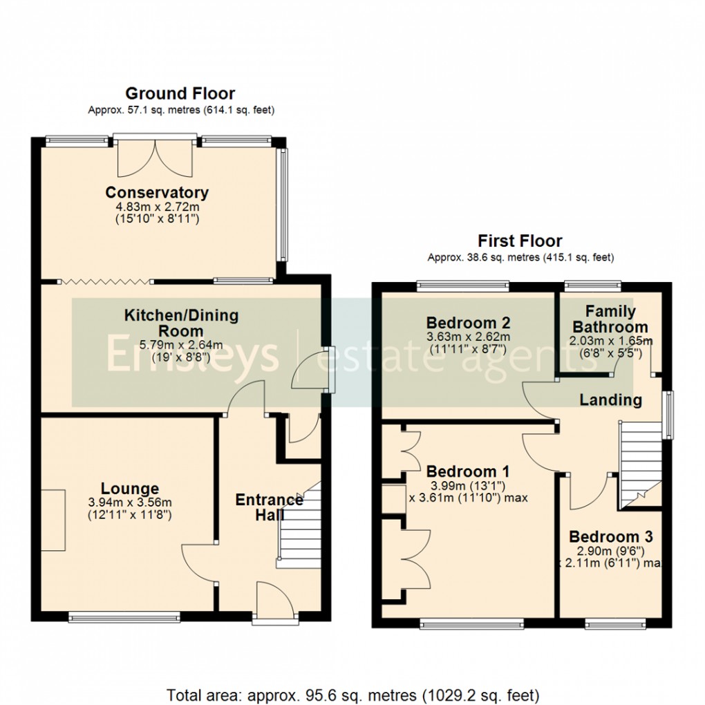 Floorplan for Green Lane, Kippax, Leeds