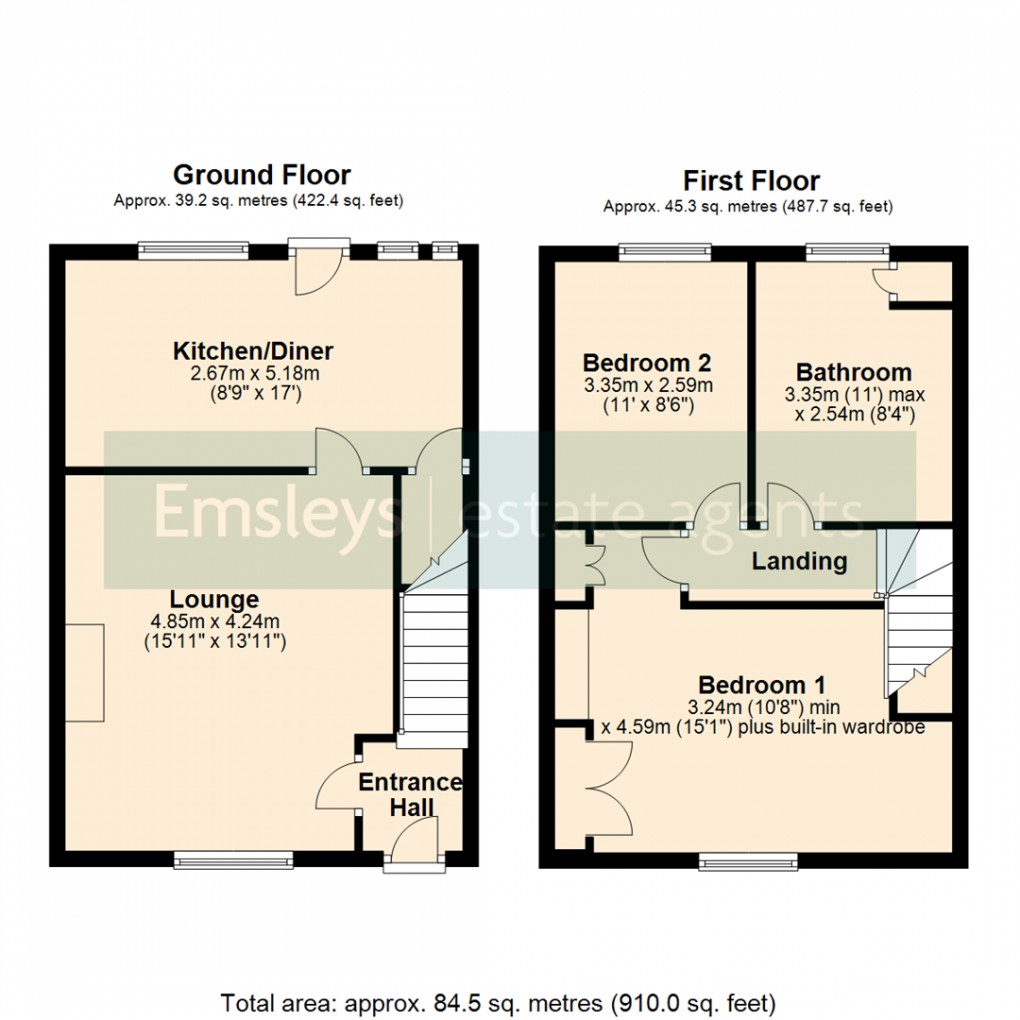 Floorplan for Strawberry Avenue, Garforth Leeds