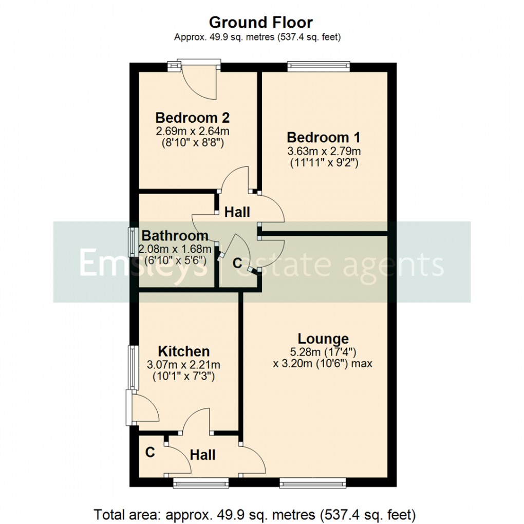 Floorplan for Fairway Close, Sherburn In Elmet, Leeds
