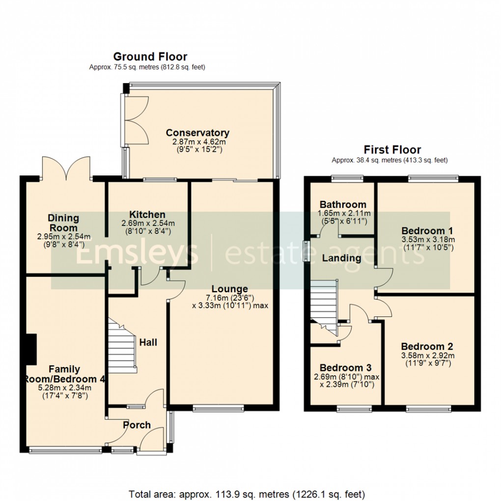 Floorplan for Eversley Court, Sherburn In Elmet, Leeds