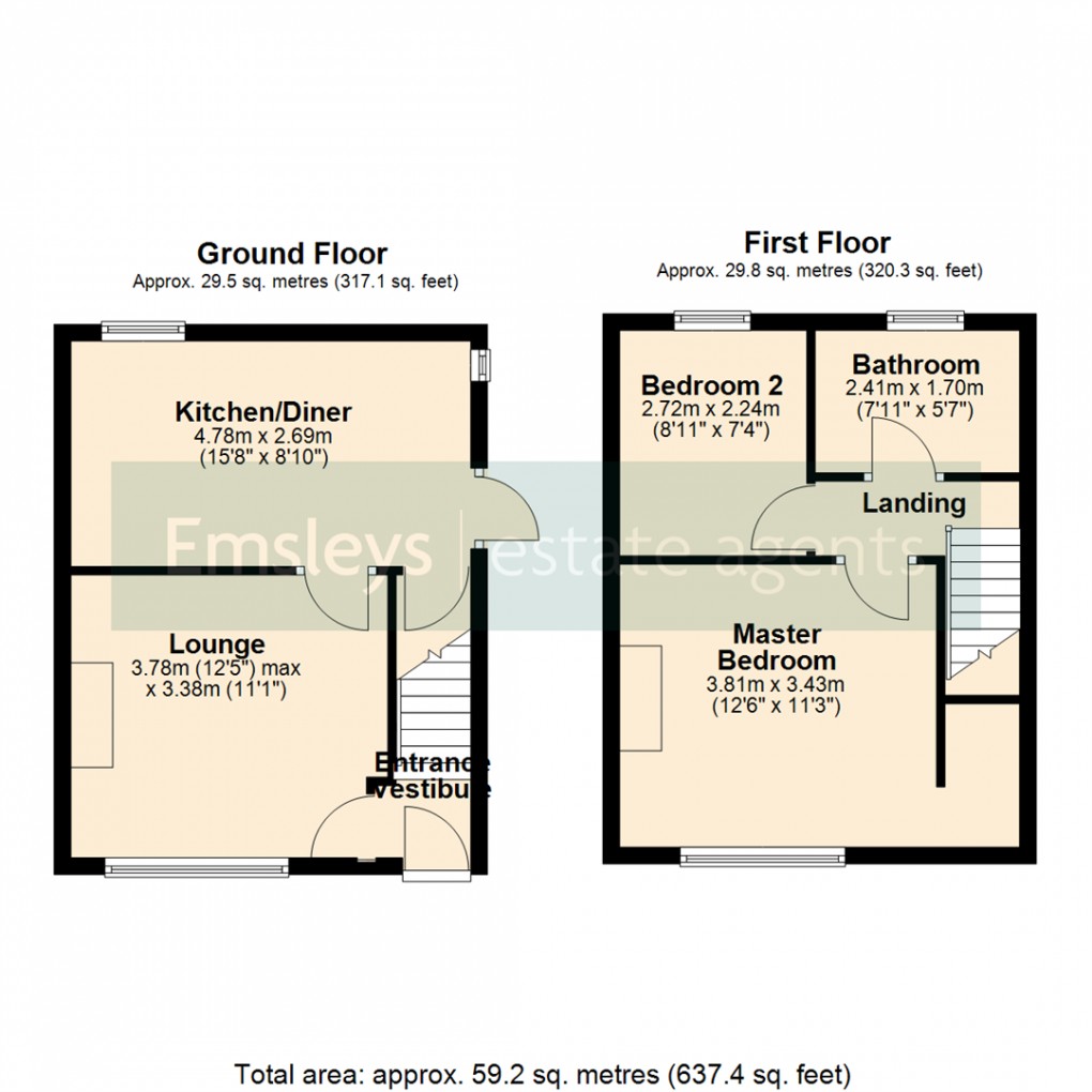 Floorplan for Oak Drive, Garforth, Leeds