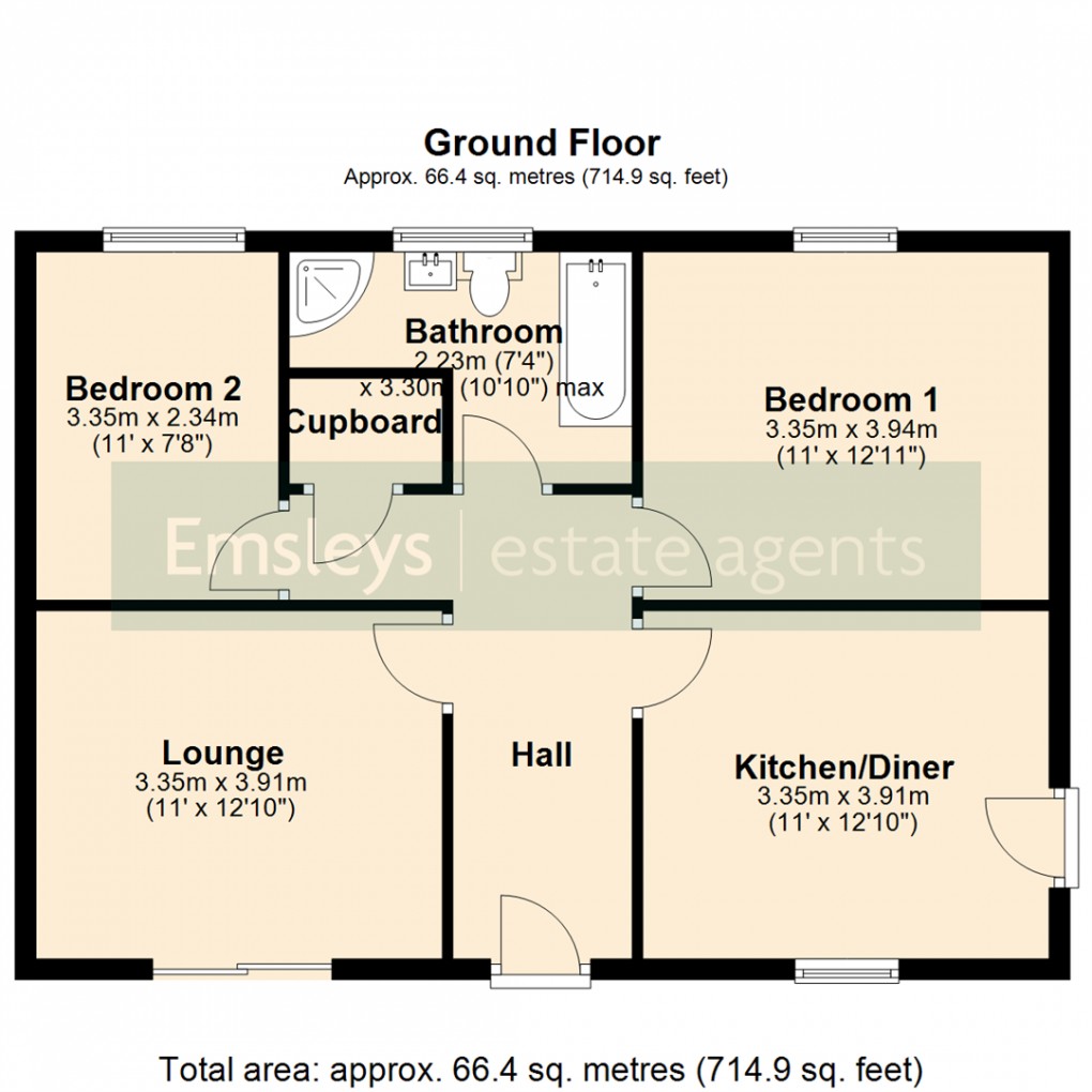 Floorplan for Little Fenton Lane, Little Fenton, Leeds