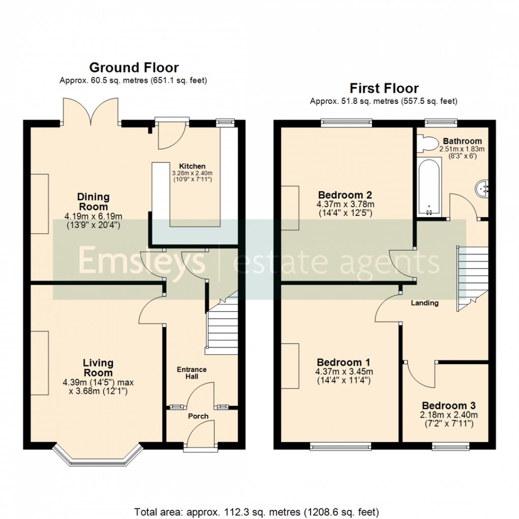 Floorplan for 14 Chestnut Avenue, Crossgates