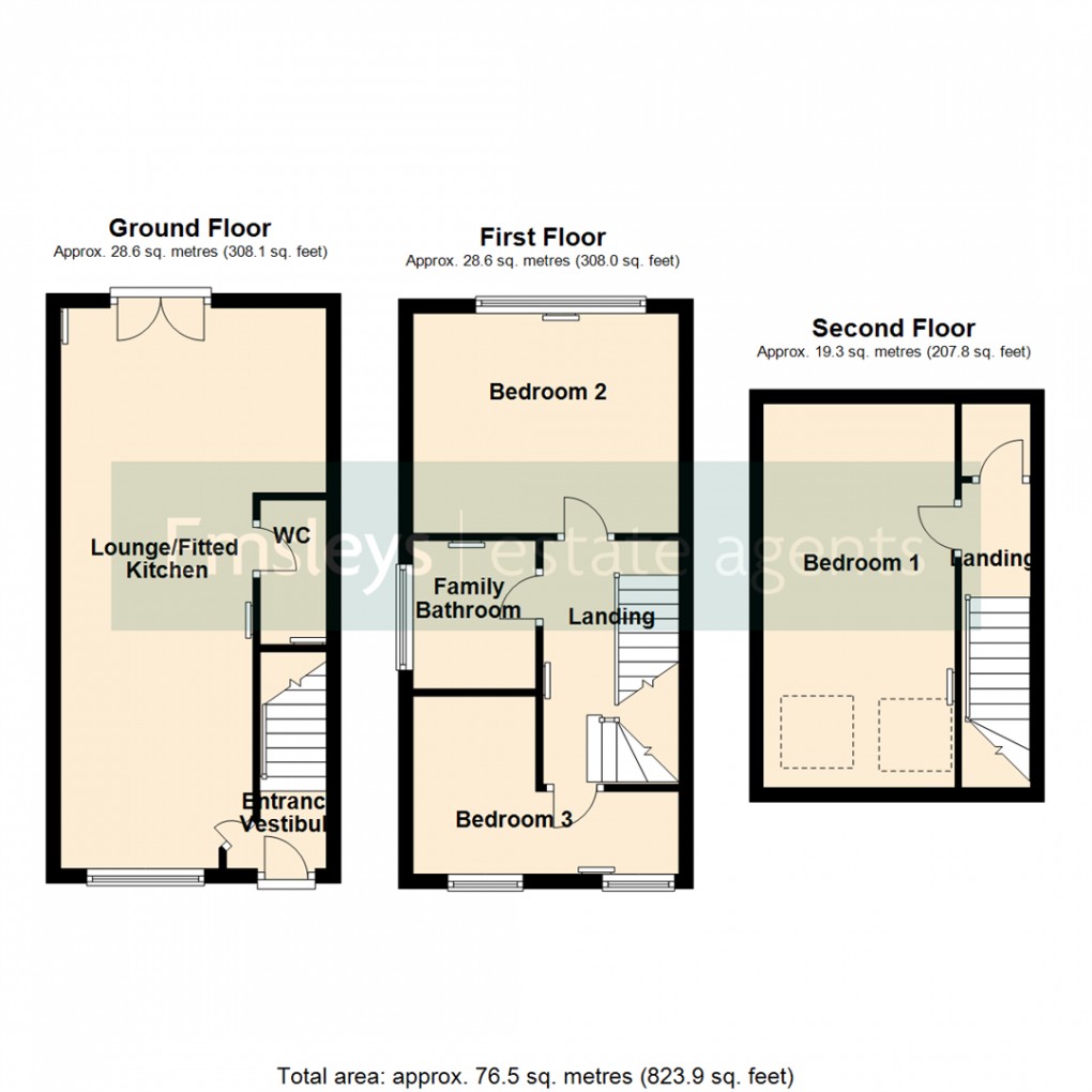 Floorplan for Quarry Avenue, Micklefield, Leeds