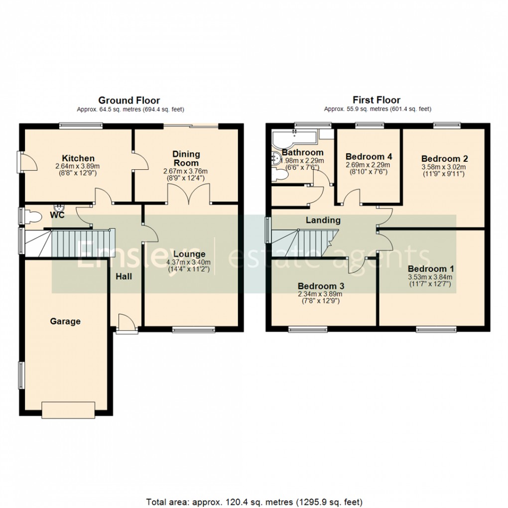 Floorplan for Low Garth Road, Sherburn In Elmet, Leeds