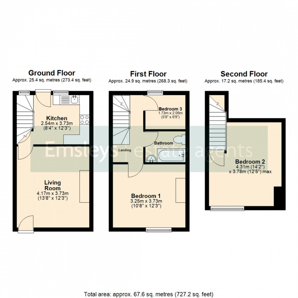 Floorplan for Overdale Terrace, Leeds