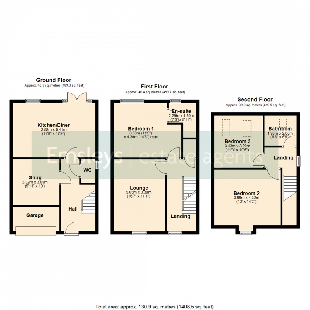 Floorplan for Church Meadow, Sherburn in Elmet