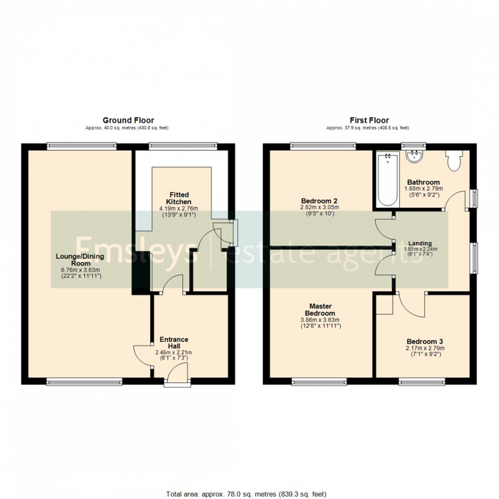 Floorplan for Barncroft Mount, Leeds
