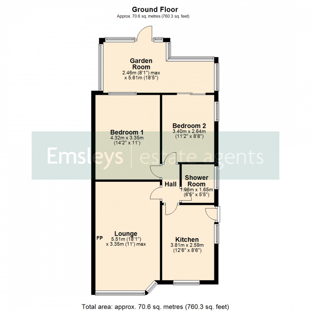 Floorplan for Wolsey Gardens, Sherburn In Elmet, Leeds