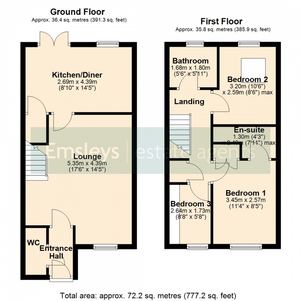 Floorplan for Common Lane, South Milford, Leeds