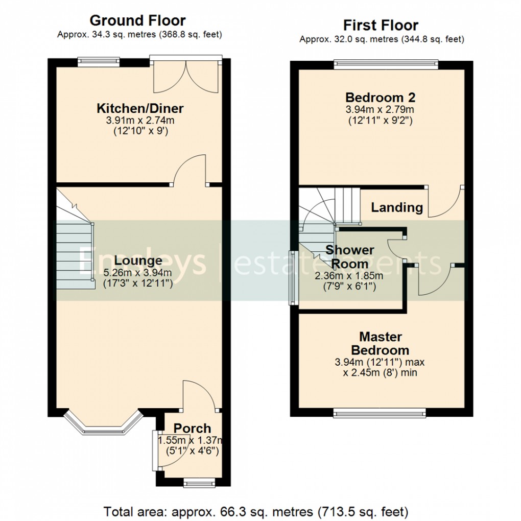 Floorplan for Athlone Rise, Garforth, Leeds