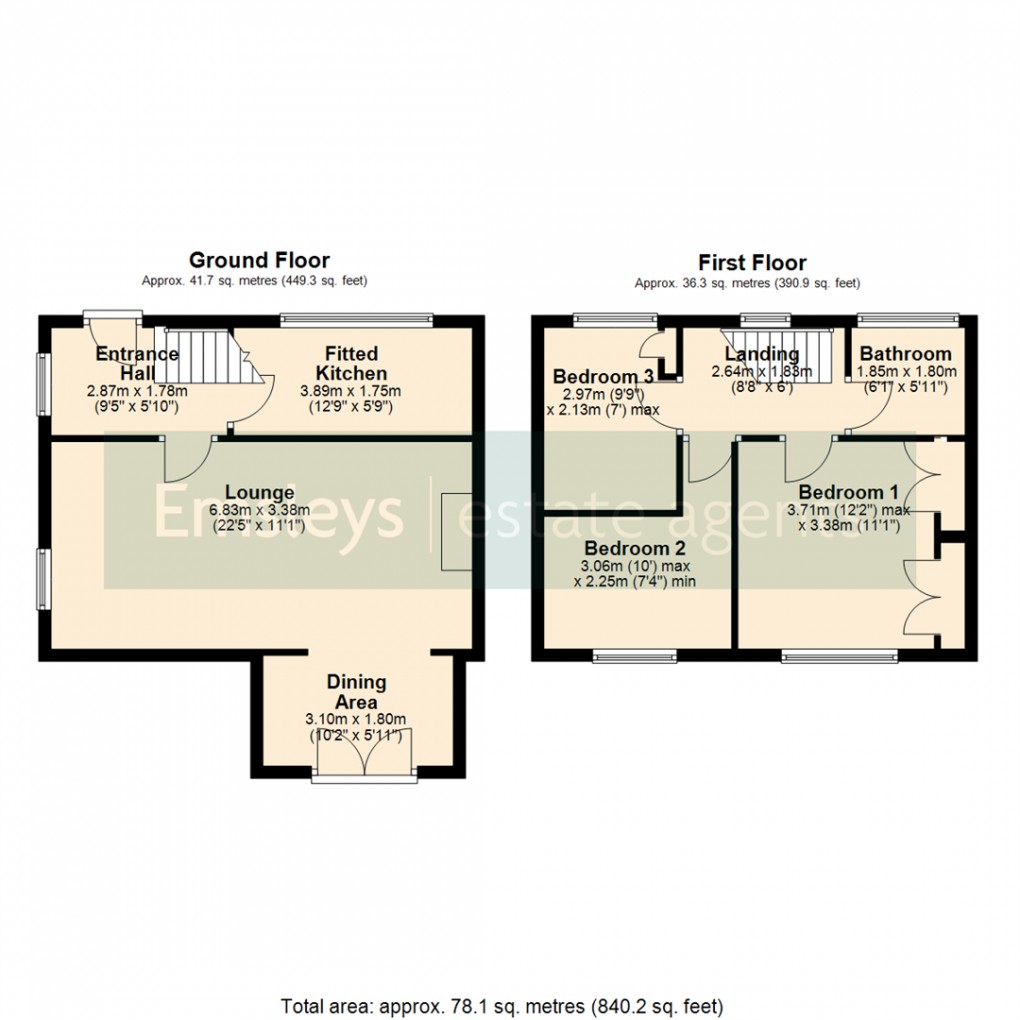 Floorplan for Queensway, Garforth, Leeds