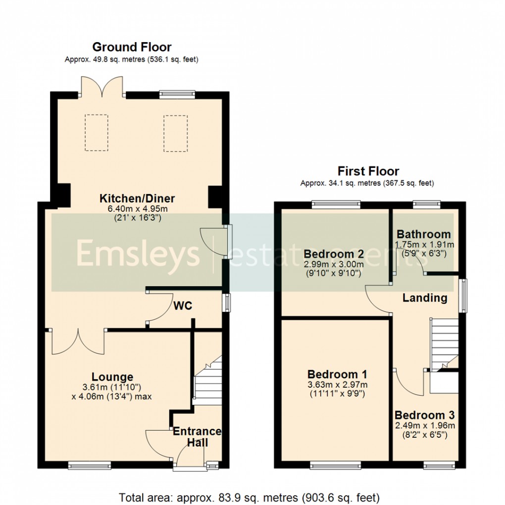 Floorplan for Queens Drive, Carlton, Wakefield