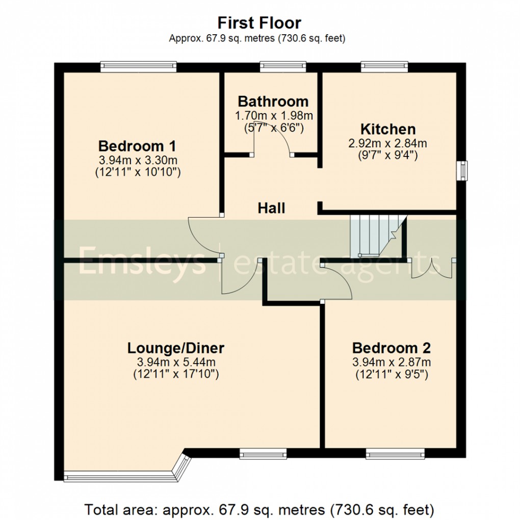 Floorplan for Top Stone Close, Burton Salmon, Leeds