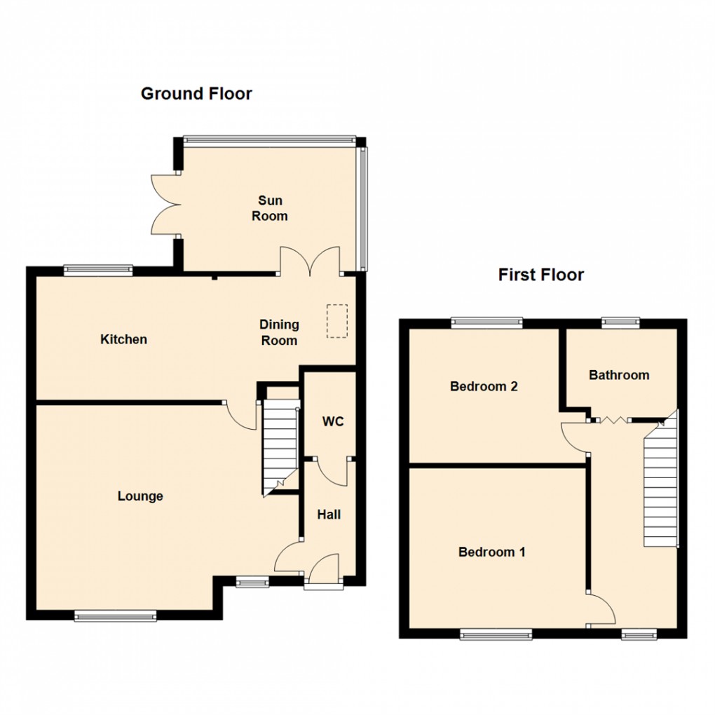 Floorplan for Cornwall Crescent, Rothwell, Leeds