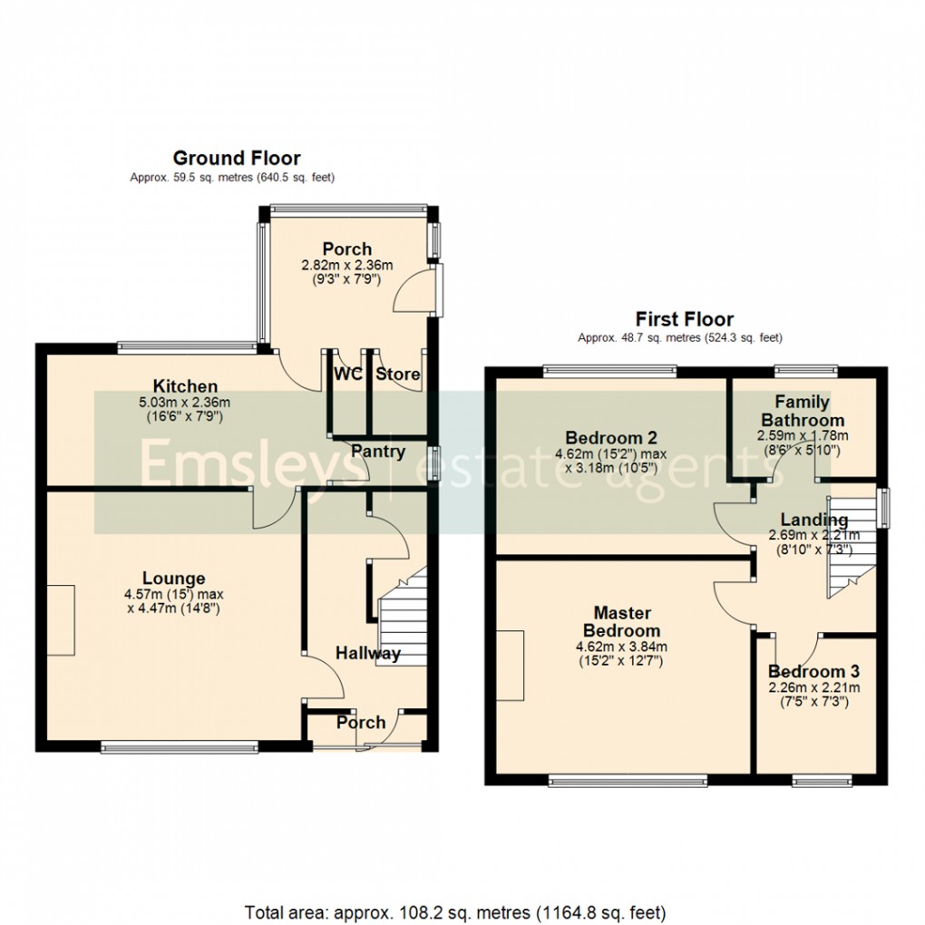 Floorplan for Pinfold Lane, Garforth Leeds