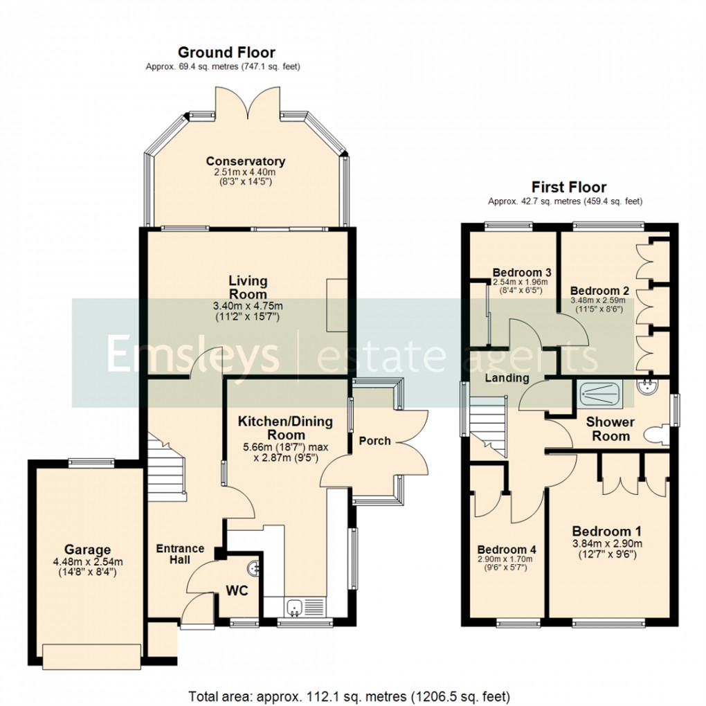 Floorplan for Oakdale Meadow, Skelton Woods, Leeds 14