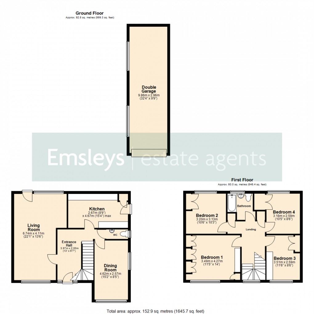 Floorplan for Morwick Grove, Scholes, Leeds