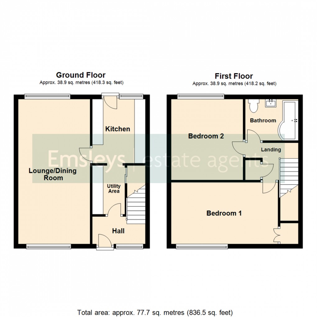 Floorplan for Stanks Drive, Swarcliffe, Leeds