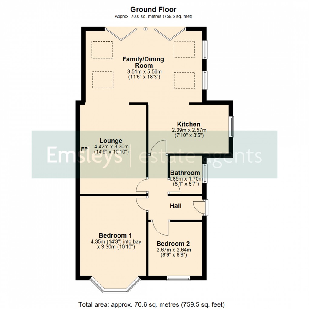 Floorplan for South View, Rothwell, Leeds