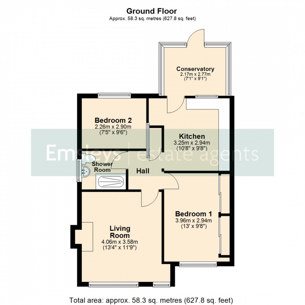 Floorplan for Pendas Walk, Crossgates, Leeds