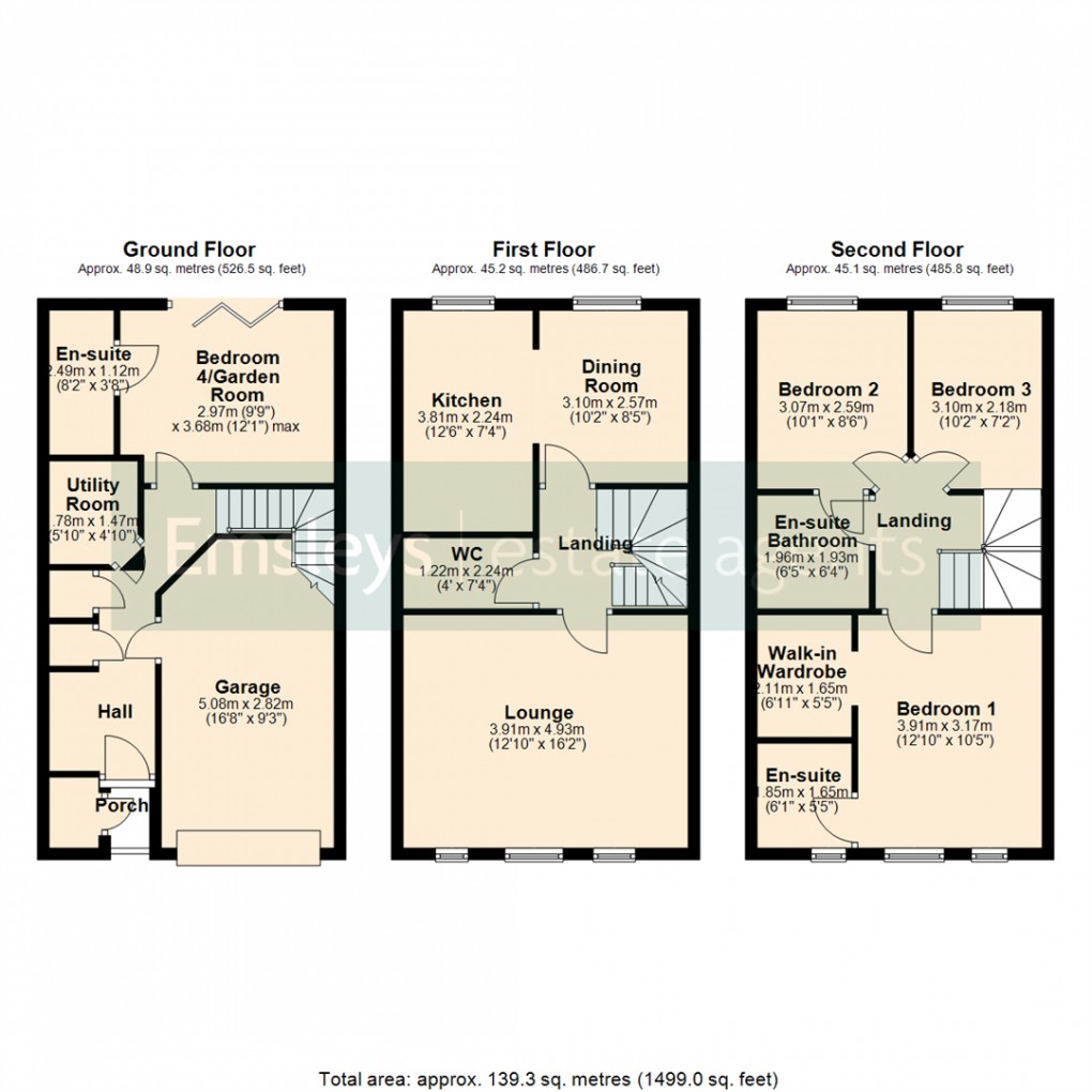 Floorplan for The Grange, Carlton, Wakefield