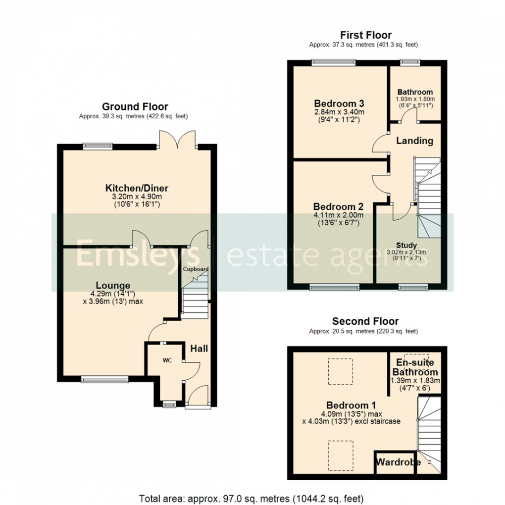 Floorplan for Thatch Close, South Milford, Leeds